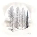 aspen trees tattoo design idea