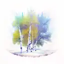 aspen trees tattoo design idea
