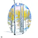 aspen trees tattoo design idea