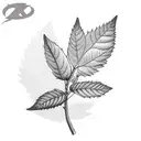 aspen branch leaf tattoo design idea