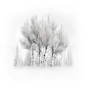 aspen trees tattoo design idea
