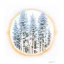 aspen trees tattoo design idea