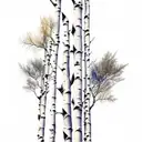 aspen tree tattoo design idea
