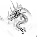 caraxes dragon  tattoo design idea