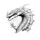 caraxes dragon  tattoo design idea