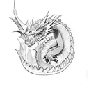 caraxes dragon  tattoo design idea