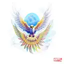 hawk with phoenix wings tattoo design idea