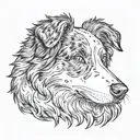 Australian shepherd tattoo design idea