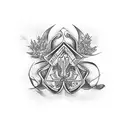 Harry Potter inspired trip to a weed gamble roulette casino tattoo design idea