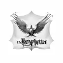 Harry Potter inspired trip to a weed gamble roulette casino tattoo design idea