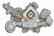 apex legends shield bar tattoo design idea