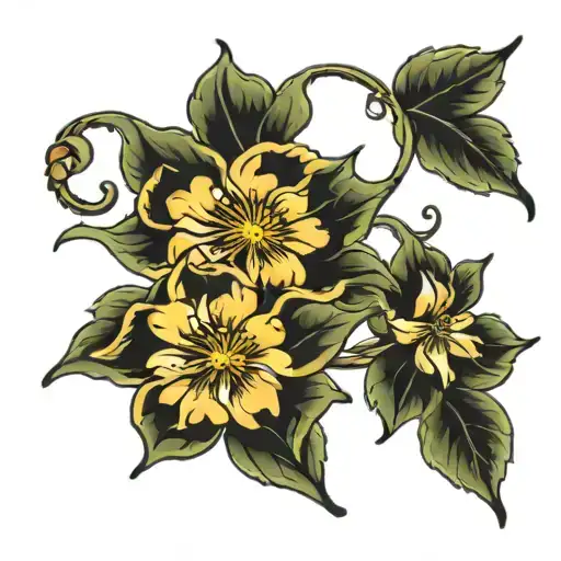 wallflower tattoo design idea