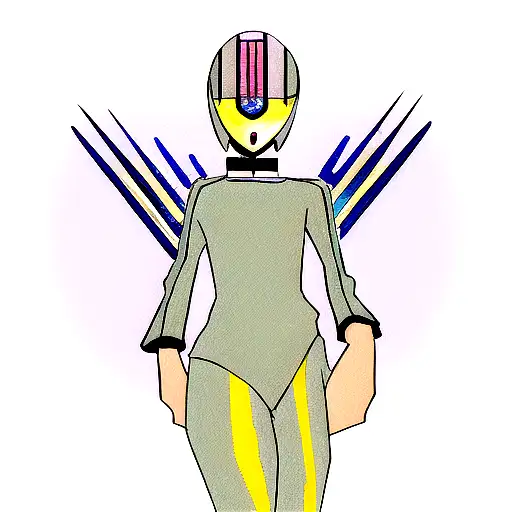 Runner transformed into a futuristic cyborg tattoo design idea