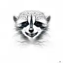 taliban racoon tattoo design idea