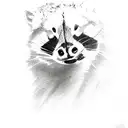 taliban racoon tattoo design idea