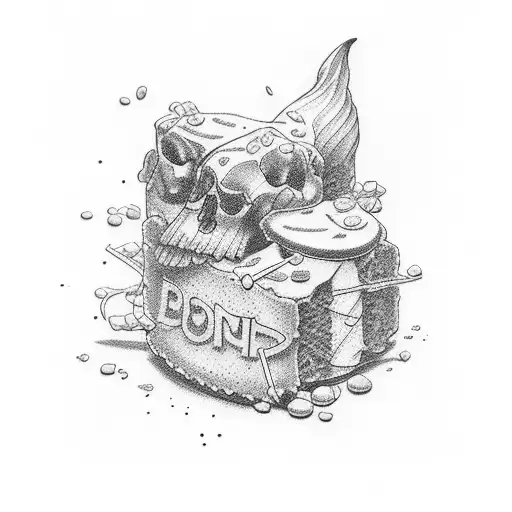 candy bar tattoo design idea