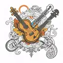 music and haiti tattoo design idea