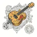 music and haiti tattoo design idea