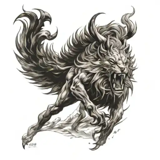 tengri tattoo design idea