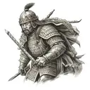 mongol warrior tattoo design idea