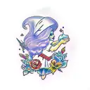 Alice in wanderland tattoo design idea