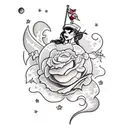 Alice in wanderland tattoo design idea
