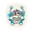 Alice in wanderland tattoo design idea