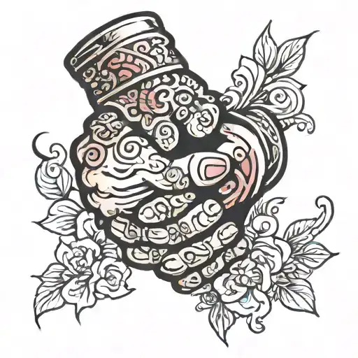 handshake tattoo design idea