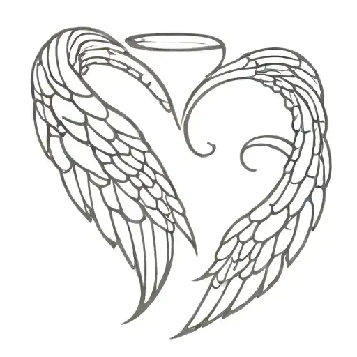 angel wings tattoo design idea