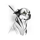 24, kobe bryant and chihuahua dog tattoo design idea