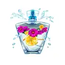Water perfume tattoo design idea
