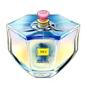 Water perfume tattoo design idea