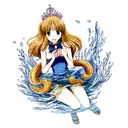 Water perfume tattoo design idea