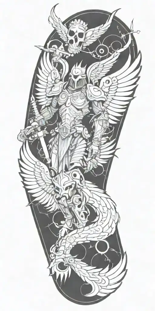 warhammer 40k Sanguinius tattoo design idea