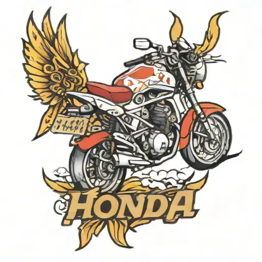 text "Honda" tattoo design idea