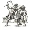 david and goliath facing off before bbattle tattoo design idea