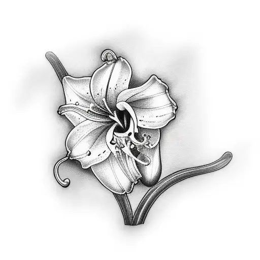 death mark narcissus lily unbreakable vow tattoo design idea
