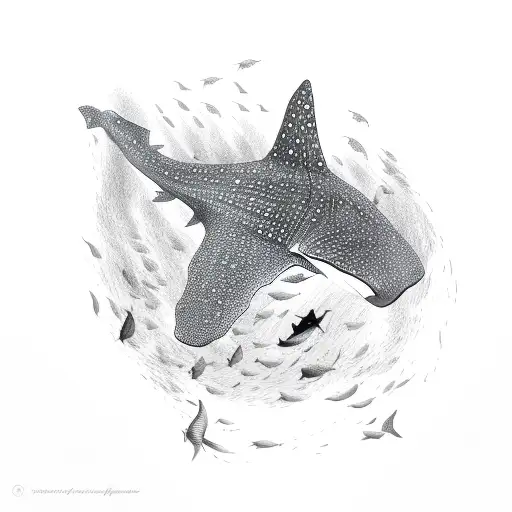 whale shark manifest tattoo design idea