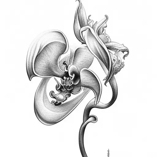 orquidea  tattoo design idea