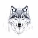 Wolf, Forest  tattoo design idea