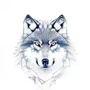 Wolf, Forest  tattoo design idea
