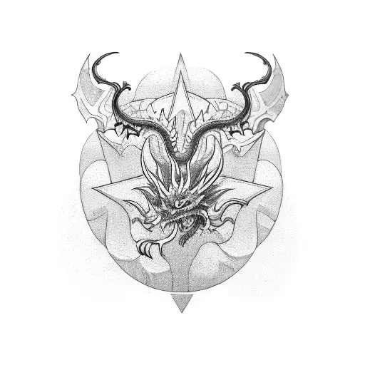 motorcycle adventure and dragon tattoo design idea