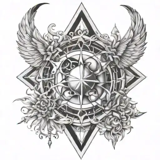 magical diagram  tattoo design idea