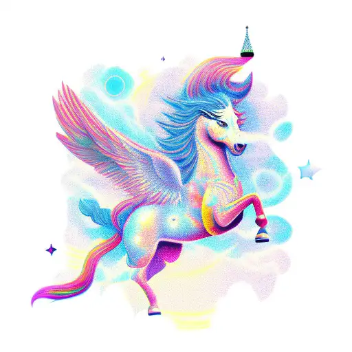 Constellation of pegasus tattoo design idea