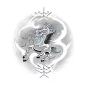 Constellation of pegasus tattoo design idea