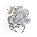 Constellation of pegasus tattoo design idea