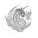 Constellation of pegasus tattoo design idea