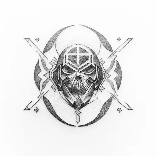 Tattoo of the name Luke using negative space tattoo design idea