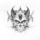 Tattoo of the name Luke using negative space tattoo design idea