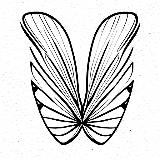 fairy wing overlap tattoo design idea